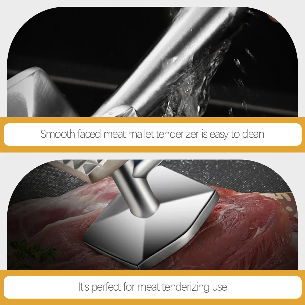 Professional Stainless Steel Meat Mallet Hammer for Tenderizing Beef Pork Chicken Efficient Meat Fiber Breaker Kitchen Cooking
Professional Stainless Steel Meat Mallet Hammer for Tenderizing Beef Pork Chicken Efficient Meat Fiber Breaker Kitchen Cooking