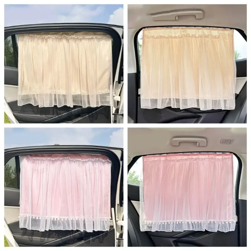 Suction Cup Car Sunshade Curtain UV Protection Lace Car Window Cover Double-layer Thermal Insulation Vehicle Privacy Shades
Suction Cup Car Sunshade Curtain UV Protection Lace Car Window Cover Double-layer Thermal Insulation Vehicle Privacy Shades