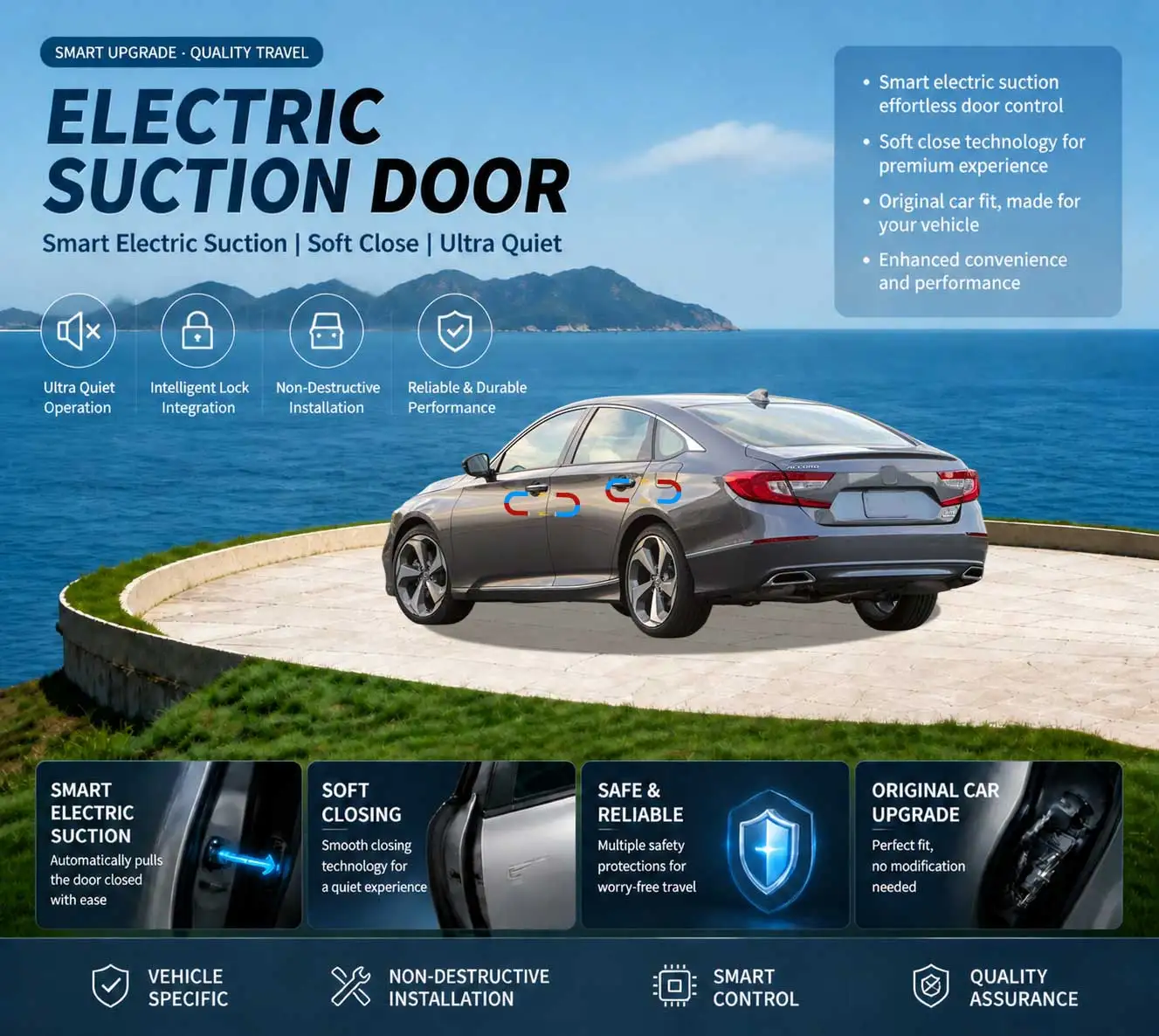 Car Specific Car Modification Auto Suction Soft Close Door Modification Parts & Accessories For Honda Accord 10th Gen CV 2018-22
Car Specific Car Modification Auto Suction Soft Close Door Modification Parts & Accessories For Honda Accord 10th Gen CV 2018-22