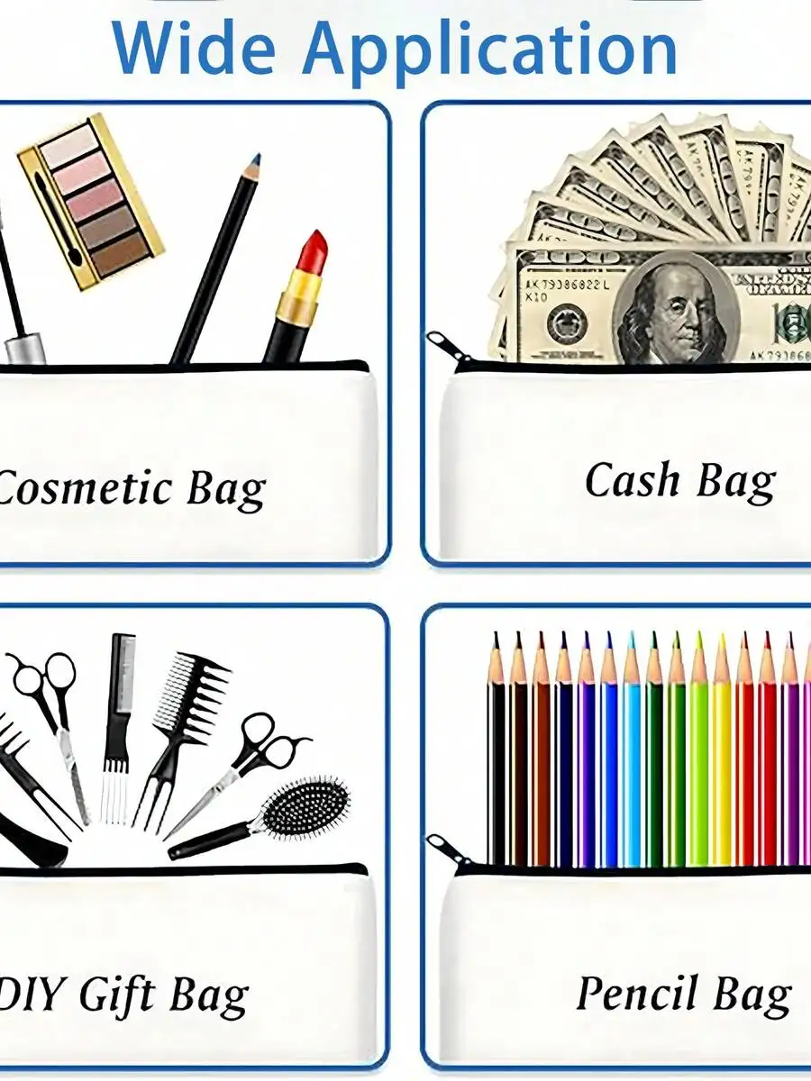 Durable Canvas Zipper Pouch Multi-Purpose Makeup Pencil Case Travel Storage Bag
Durable Canvas Zipper Pouch Multi-Purpose Makeup Pencil Case Travel Storage Bag