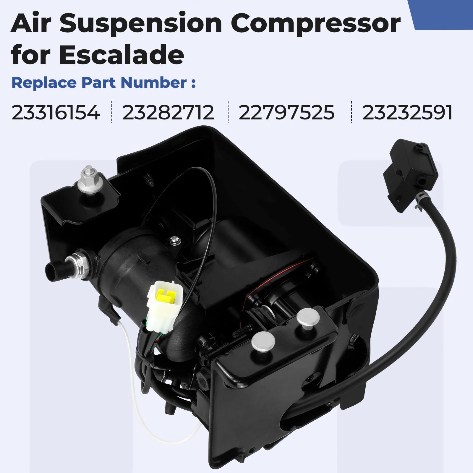 Car Air Suspension Compressor Assembly For GMC Yukon XL 2015-2020 Cadillac Escalade ESV For Chevrolet Suburban Tahoe 23316154
Car Air Suspension Compressor Assembly For GMC Yukon XL 2015-2020 Cadillac Escalade ESV For Chevrolet Suburban Tahoe 23316154