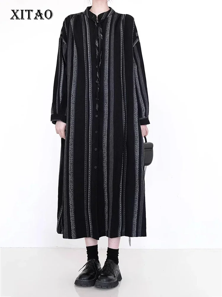 XITAO полосатое однобортное платье с длинными рукавами, повседневное утягивающее трапециевидное платье с отложным воротником, новое осеннее женское платье до середины икры GMM1346
XITAO полосатое однобортное платье с длинными рукавами, повседневное утягивающее трапециевидное платье с отложным воротником, новое осеннее женское платье до середины икры GMM1346