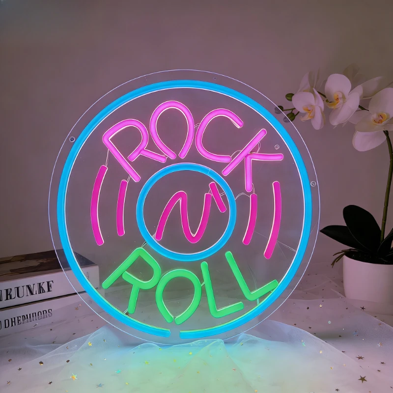 Rock N Roll Neon Sign LED Night Light Circle Music Theme USB Rechargeable Wall Art for Game Room Bedroom Home Decor Gift
Rock N Roll Neon Sign LED Night Light Circle Music Theme USB Rechargeable Wall Art for Game Room Bedroom Home Decor Gift