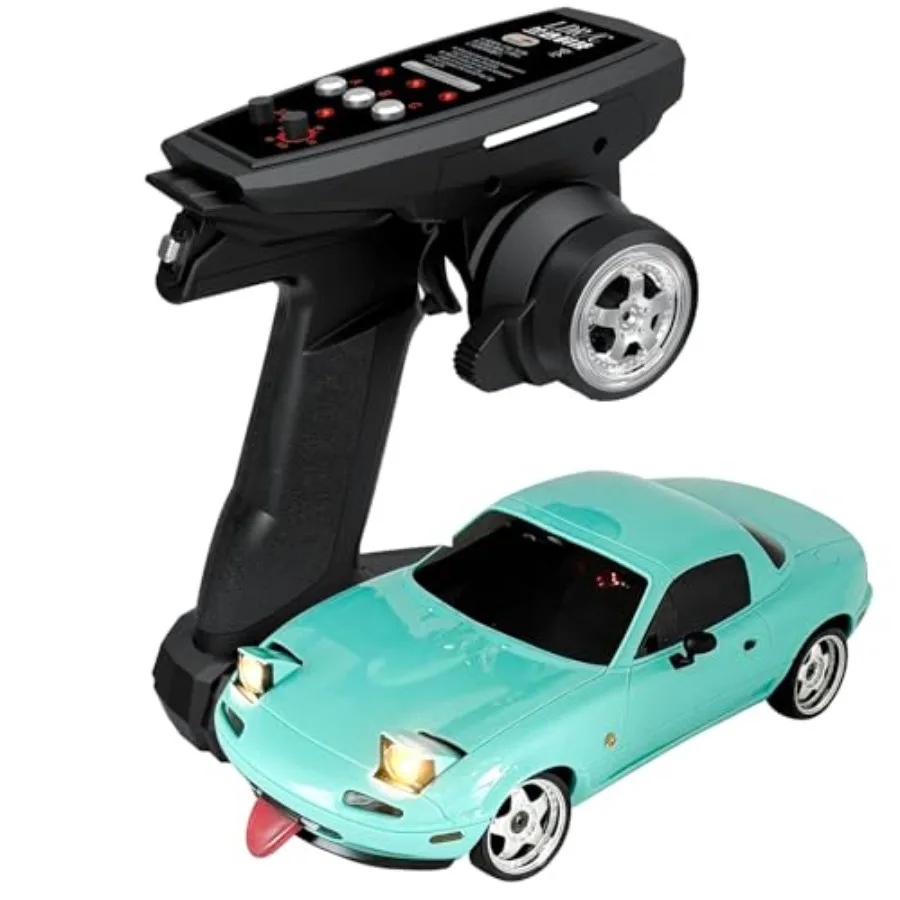 RC drift car for indoor/outdoor use, ABS plastic body, red, high-speed RWD with gyro stabilization and LED lights, ready-to-run
RC drift car for indoor/outdoor use, ABS plastic body, red, high-speed RWD with gyro stabilization and LED lights, ready-to-run