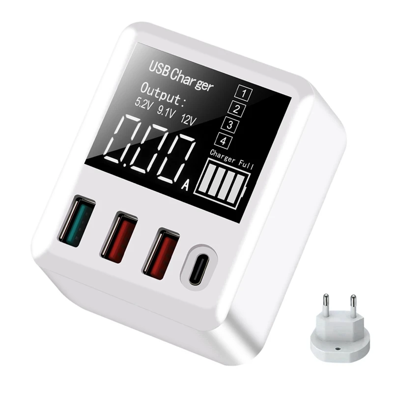 4 Port Fast Charging USB Smart Identification Display Smart Charger Accessories Charger Parts White
4 Port Fast Charging USB Smart Identification Display Smart Charger Accessories Charger Parts White