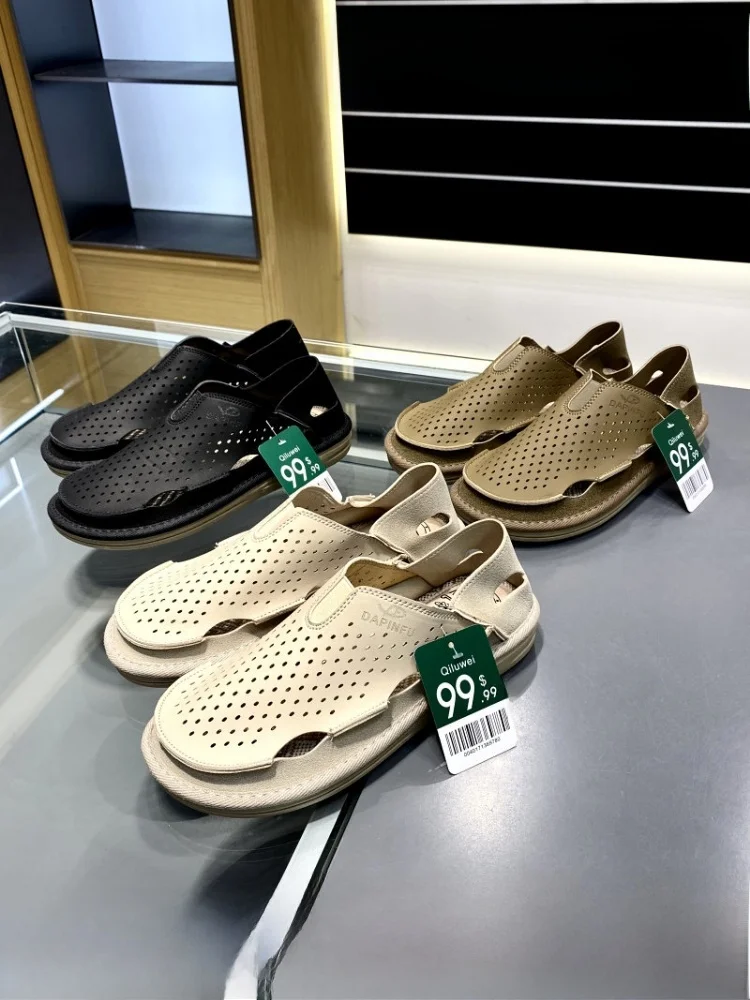 Laser-Pierced Breathable Slip-On Casual Shoes Outdoor Men's Summer Low-Top Flat Heel Rubber Bottom round Toe Fashionable Sandals
Laser-Pierced Breathable Slip-On Casual Shoes Outdoor Men's Summer Low-Top Flat Heel Rubber Bottom round Toe Fashionable Sandals