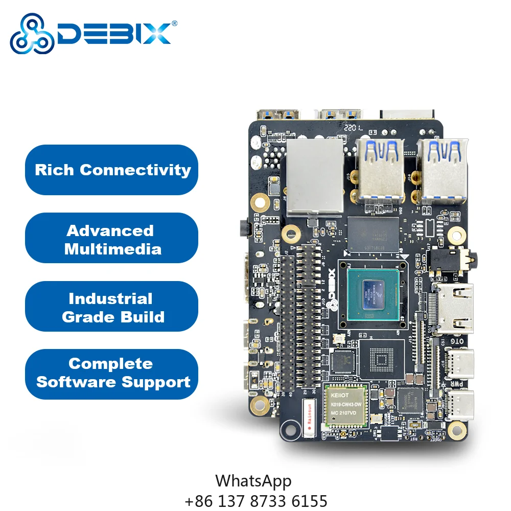 DEBIX Quad-Core ARM Cortex-A53 NPU Accelerator SBC With Ubuntu OS 2GB/32GB -20 To 70 Digital Signage HMI Industrial IoT
DEBIX Quad-Core ARM Cortex-A53 NPU Accelerator SBC With Ubuntu OS 2GB/32GB -20 To 70 Digital Signage HMI Industrial IoT