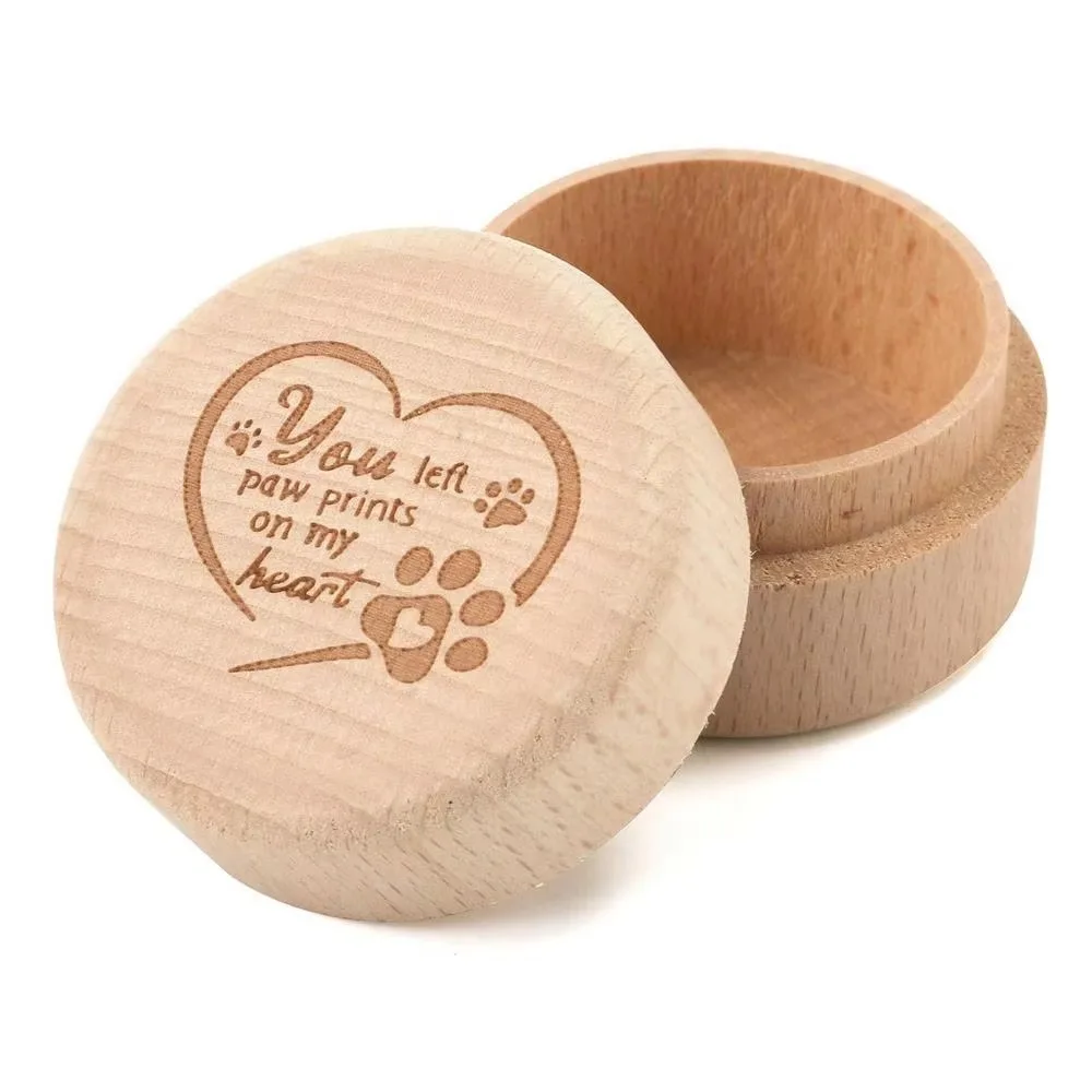 Portable Wooden Pet Hair Keepsake Box Small Size Custom Design Pet Hair Memorial Box Paw Print Memory Box Ashes Storage
Portable Wooden Pet Hair Keepsake Box Small Size Custom Design Pet Hair Memorial Box Paw Print Memory Box Ashes Storage
