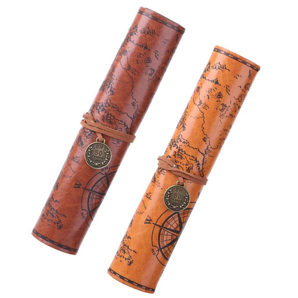 2Pcs Pencil Pouch Vintage Map Print Roll Up Pen Bag Large Capacity Stationery Holder for Artists Students Travel Makeup
2Pcs Pencil Pouch Vintage Map Print Roll Up Pen Bag Large Capacity Stationery Holder for Artists Students Travel Makeup
