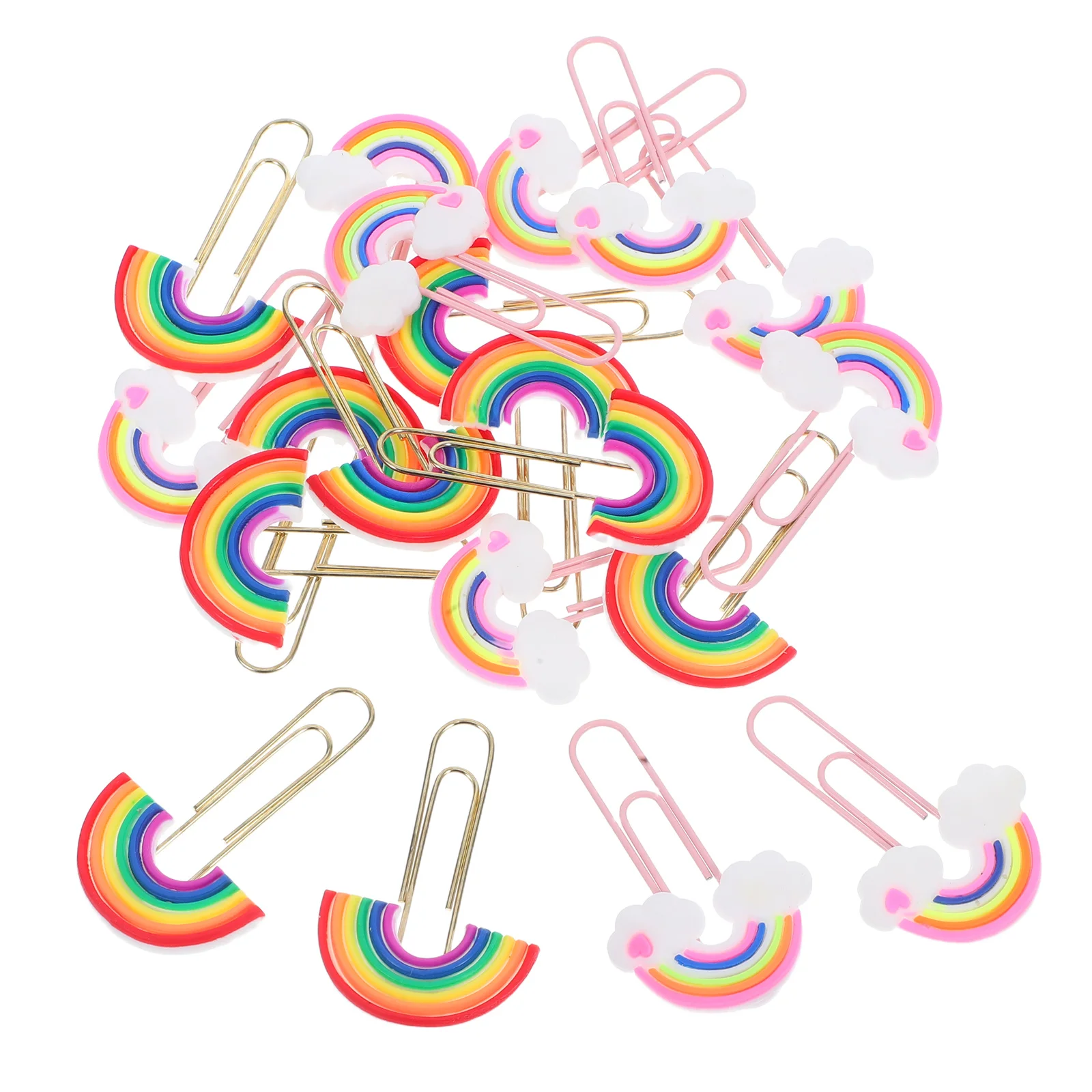 20Pcs Rainbow Paper Clips Colored Plastic Small Clips for Office File Document Photo Albums Organization
20Pcs Rainbow Paper Clips Colored Plastic Small Clips for Office File Document Photo Albums Organization