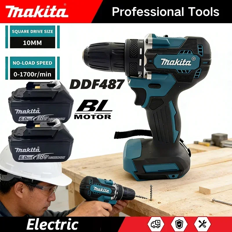 Makita DDF487 Cordless Driver Drill Brushless Electric Impact Screwdriver Rechargeable Power Brushless Motor For 18V Battery
Makita DDF487 Cordless Driver Drill Brushless Electric Impact Screwdriver Rechargeable Power Brushless Motor For 18V Battery
