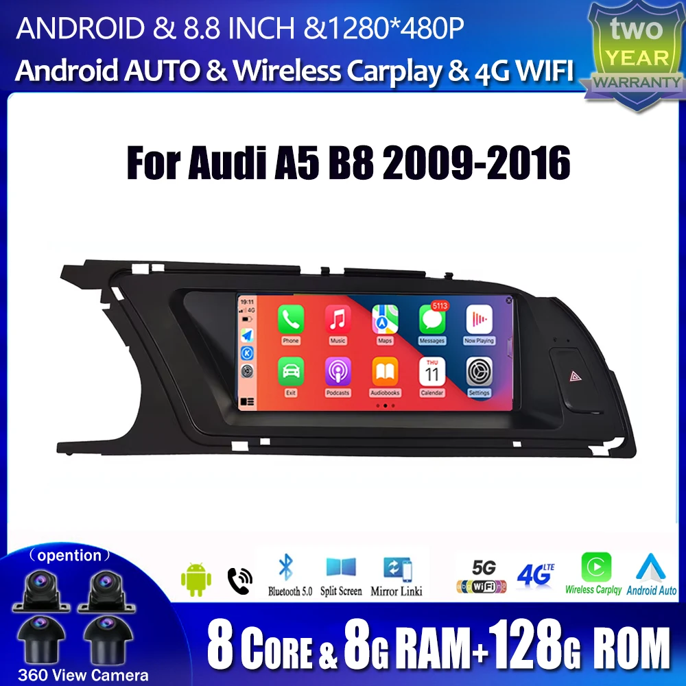 8,8 дюймовый сенсорный экран Android 14 для Audi A5 B8 2009-2016 автомобильные аксессуары автомобильные мониторы Carplay мультимедийный аудио радио плеер
8,8 дюймовый сенсорный экран Android 14 для Audi A5 B8 2009-2016 автомобильные аксессуары автомобильные мониторы Carplay мультимедийный аудио радио плеер