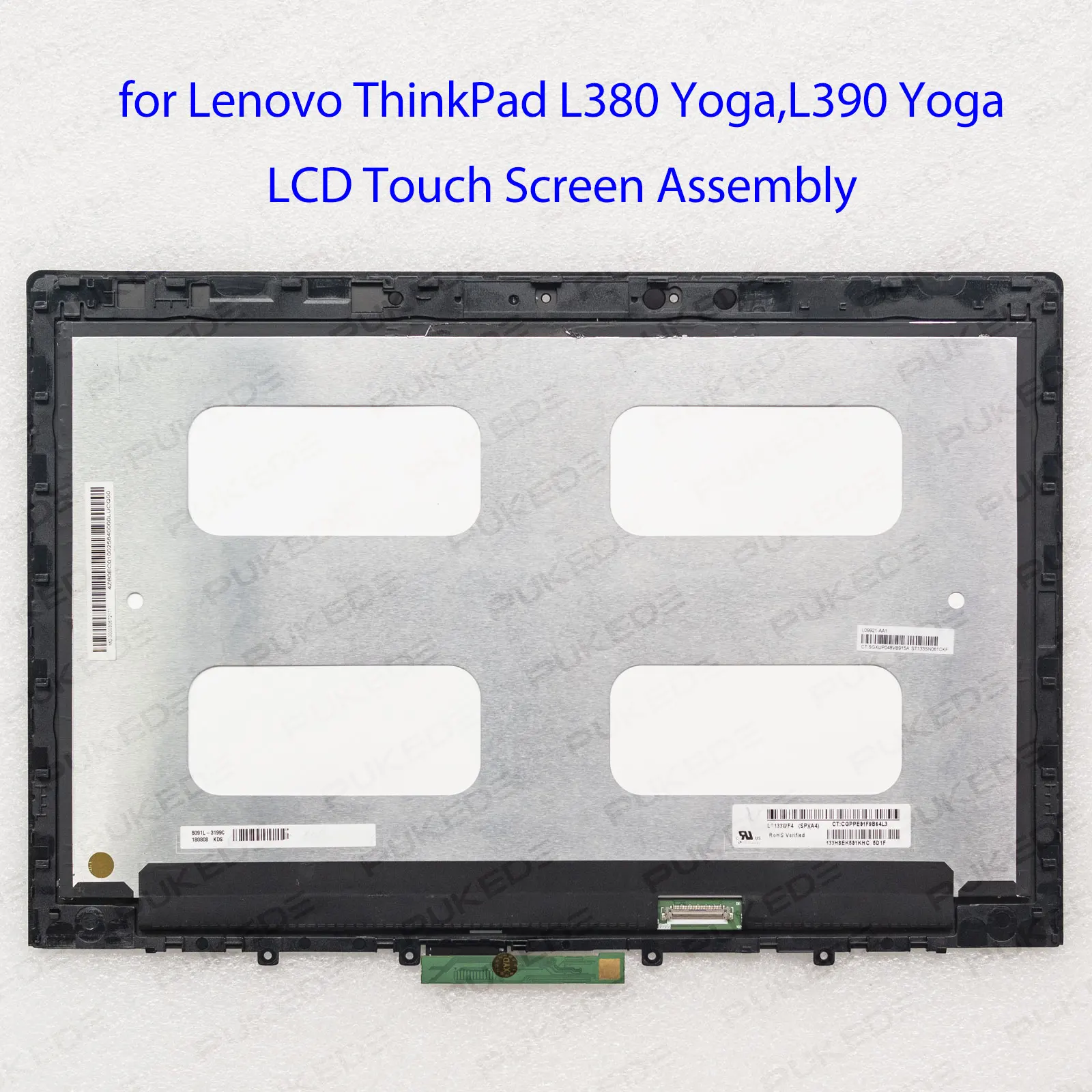13.3"inch LCD Touch Screen Digitizer Assembly for Lenovo ThinkPad L380 L390 Yoga 20M7 20M8 20NT 20NU Display Panel FRU:02DM432
13.3"inch LCD Touch Screen Digitizer Assembly for Lenovo ThinkPad L380 L390 Yoga 20M7 20M8 20NT 20NU Display Panel FRU:02DM432