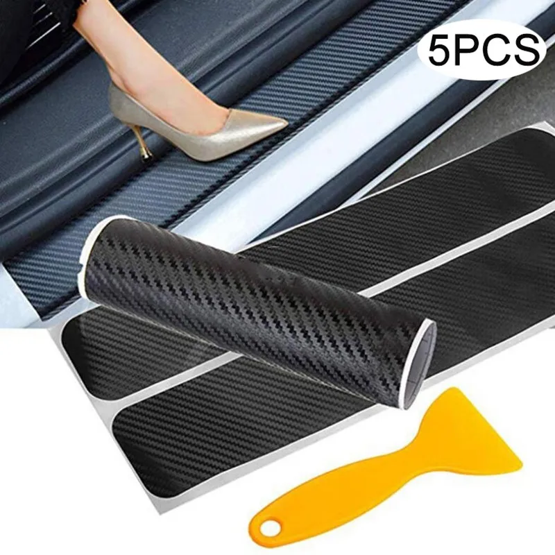 5PCS Black Carbon Fiber Car Door Sill Sticker Protector Film Sill Scuff Cover Anti Scratch Decal Automotive Interior Stickers
5PCS Black Carbon Fiber Car Door Sill Sticker Protector Film Sill Scuff Cover Anti Scratch Decal Automotive Interior Stickers