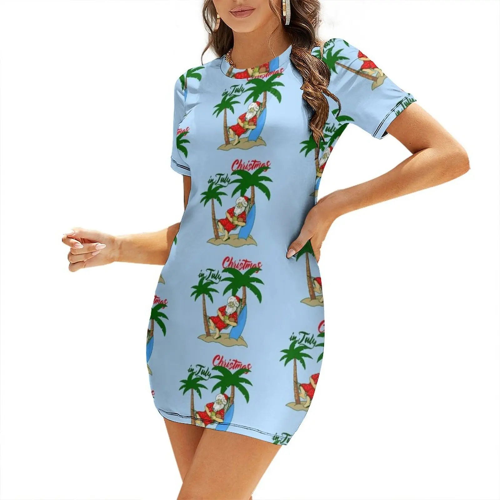 christmas july tropical santa claus Short Sleeved Dress dress for woman Casual dresses Dress woman
christmas july tropical santa claus Short Sleeved Dress dress for woman Casual dresses Dress woman