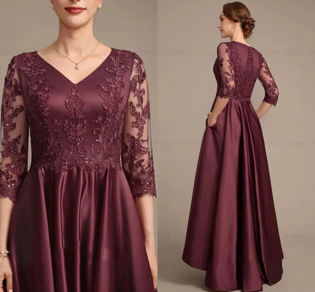 Великолепное атласное платье для матери невесты 2026 года с V-образным вырезом, рукавами до локтя, кружевными аппликациями, атласное, А-силуэта, для гостей на свадьбу и вечеринки
Великолепное атласное платье для матери невесты 2026 года с V-образным вырезом, рукавами до локтя, кружевными аппликациями, атласное, А-силуэта, для гостей на свадьбу и вечеринки