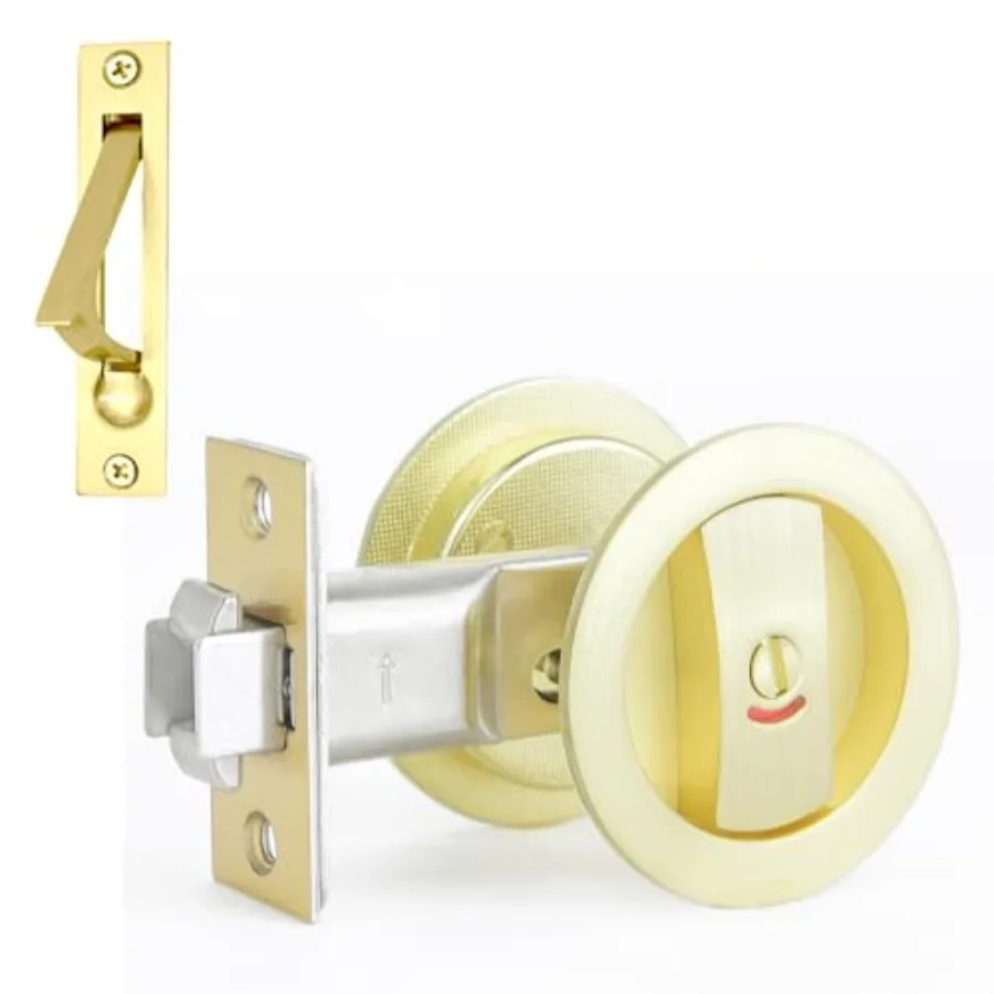 Pocket Door Color Coded Indicators LockPrivacy Bed/Bath Handles Latch 2-3/8" Backset Hardware for 1 3/8″ to 2 3/16″ Thickness D
Pocket Door Color Coded Indicators LockPrivacy Bed/Bath Handles Latch 2-3/8" Backset Hardware for 1 3/8″ to 2 3/16″ Thickness D