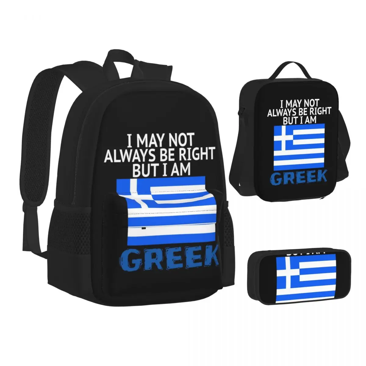 Greece Greek Flag Backpacks Boys Girls Bookbag Children School Bags Kids Rucksack Lunch Bag Pen Bag Three-Piece Set
Greece Greek Flag Backpacks Boys Girls Bookbag Children School Bags Kids Rucksack Lunch Bag Pen Bag Three-Piece Set