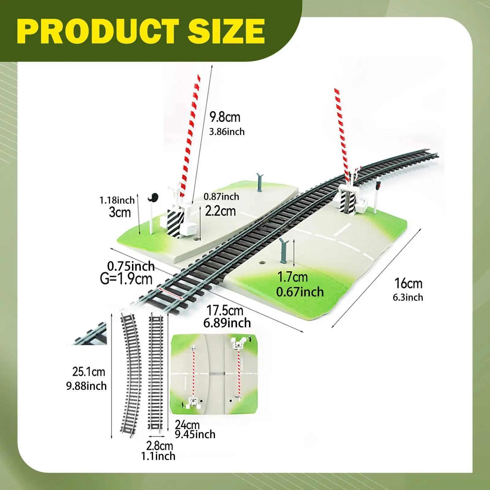 HO Scale Track Model Railway Accessory Realistic Straight and Curved Model Train Track
