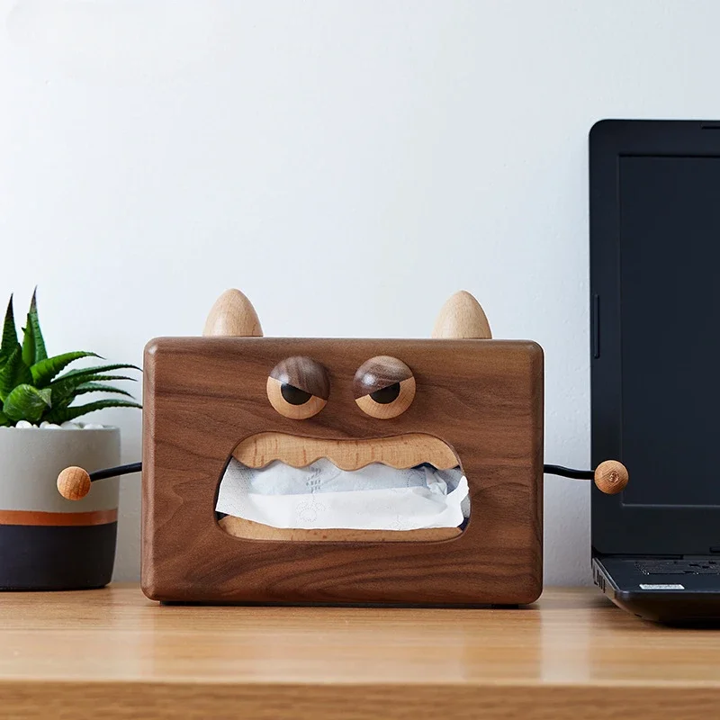 Living Room Table Top Wooden Small Monster Tissue Box Minimalist Paper Drawer, Home Restaurant Walnut Storage Tissue Box
Living Room Table Top Wooden Small Monster Tissue Box Minimalist Paper Drawer, Home Restaurant Walnut Storage Tissue Box