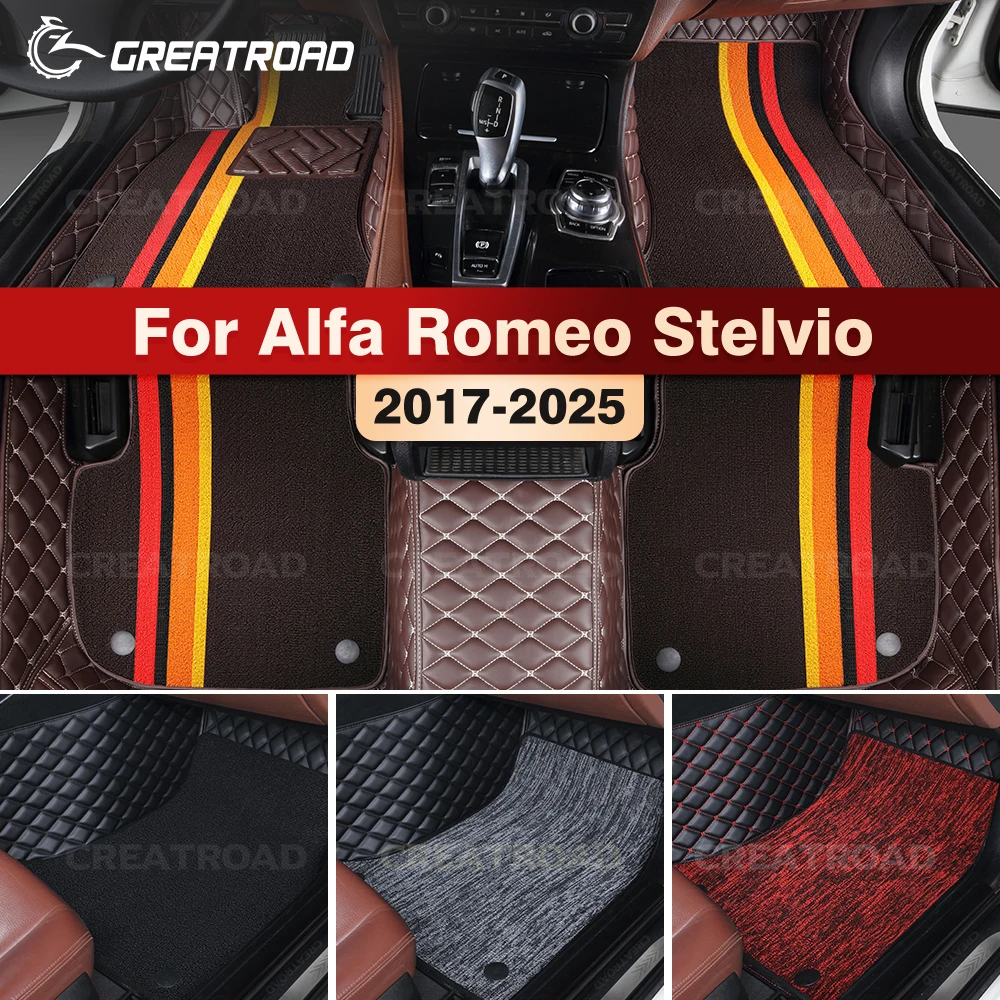 GREATROAD For Alfa Romeo Stelvio 2017-2025 Double Layer Car Floor Mats Interior Accessories Auto Carpet Cover Custom
GREATROAD For Alfa Romeo Stelvio 2017-2025 Double Layer Car Floor Mats Interior Accessories Auto Carpet Cover Custom