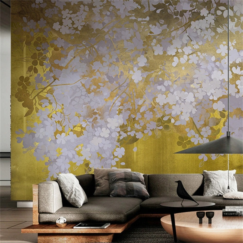 Custom Gold foil wallpaper modern light luxury wallpaper living room decoration bedroom background mural wall paper 3D wall art
Custom Gold foil wallpaper modern light luxury wallpaper living room decoration bedroom background mural wall paper 3D wall art