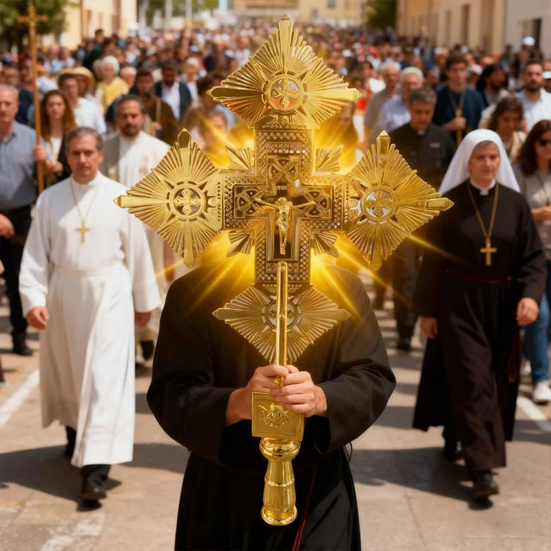 Christian Orthodox Catholic Gilded Gold Carvings Handheld Cross Church Religious Ritual Special Artifacts Collection Grade Sacre
Christian Orthodox Catholic Gilded Gold Carvings Handheld Cross Church Religious Ritual Special Artifacts Collection Grade Sacre