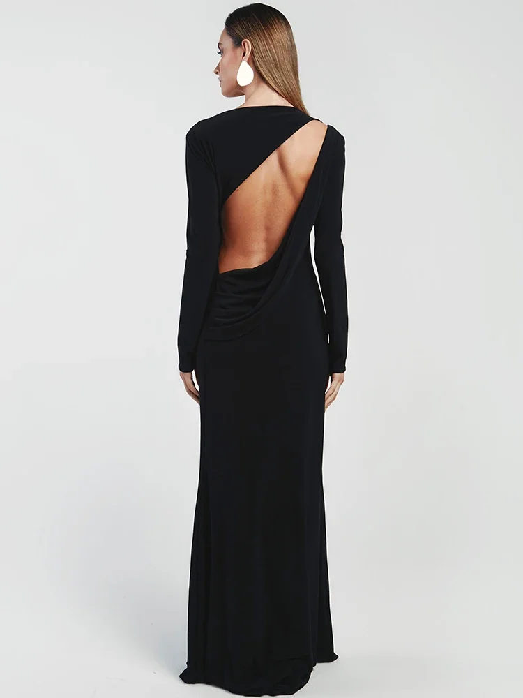 Women Gown Autumn Winter New High Waist Pleated Club Party Long Dress Elegant Backless Long Sleeve Sexy Maxi Dress
Women Gown Autumn Winter New High Waist Pleated Club Party Long Dress Elegant Backless Long Sleeve Sexy Maxi Dress