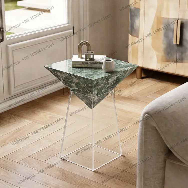 Italian light luxury high-end acrylic rock slab sofa side table suspended coffee table
Italian light luxury high-end acrylic rock slab sofa side table suspended coffee table