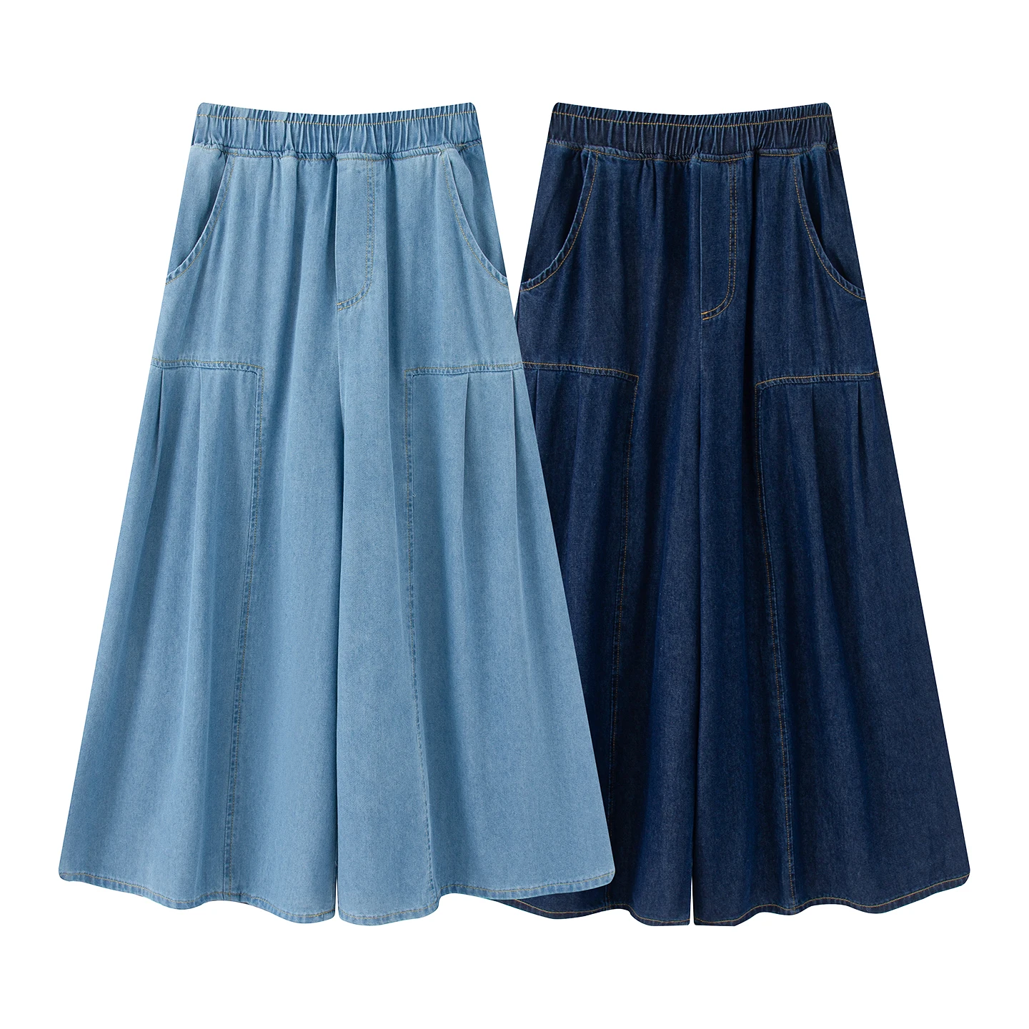 Loose Feelings Women's High Waist Wide Leg Jeans Summer New Style Elastic Waist Lazy Casual Thin Model Girls Loose Fit
Loose Feelings Women's High Waist Wide Leg Jeans Summer New Style Elastic Waist Lazy Casual Thin Model Girls Loose Fit