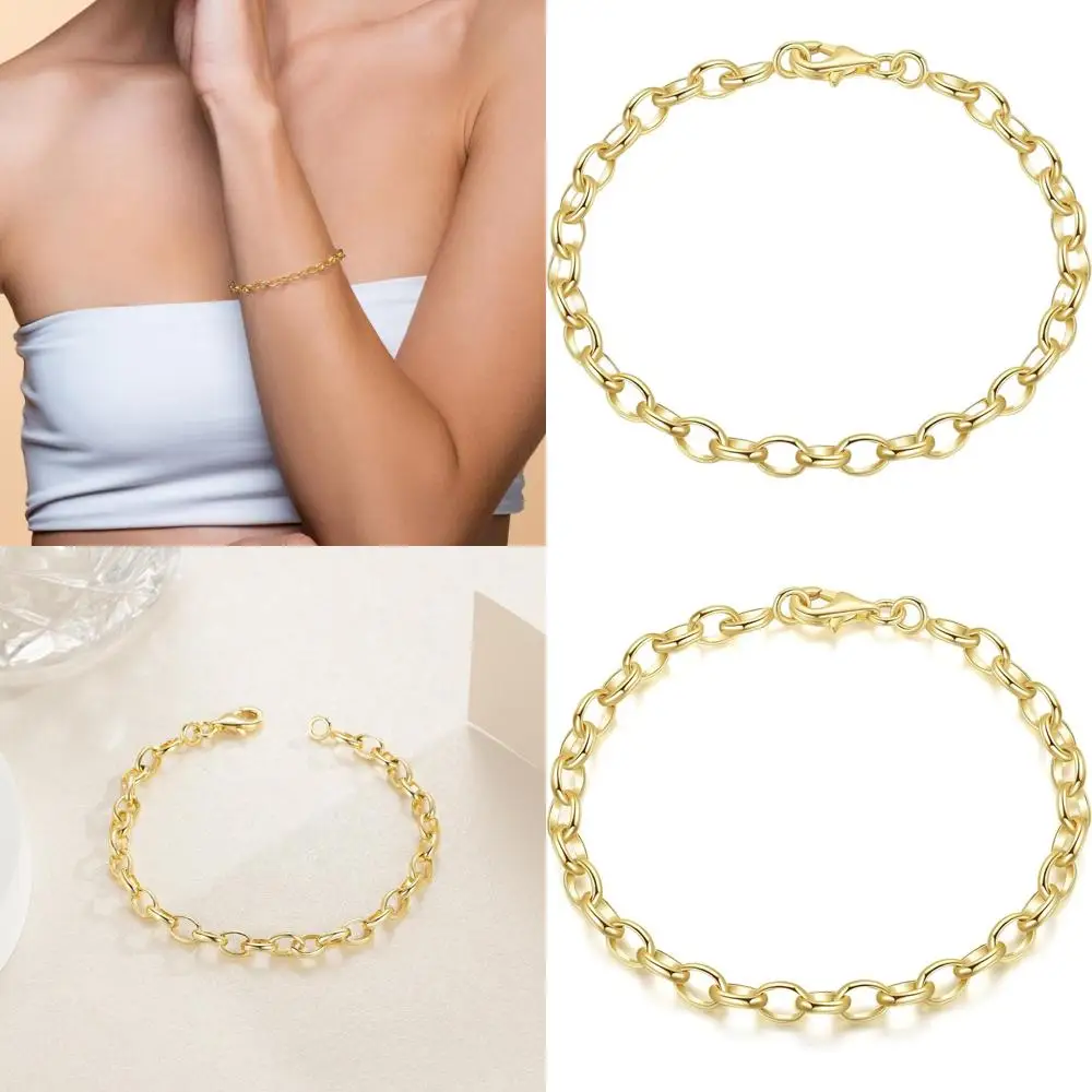 Women's 14K Gold O-Shaped Cable Chain Bracelet, Round-Edge Design, Available in 6.5-9 Inch Sizes
Women's 14K Gold O-Shaped Cable Chain Bracelet, Round-Edge Design, Available in 6.5-9 Inch Sizes