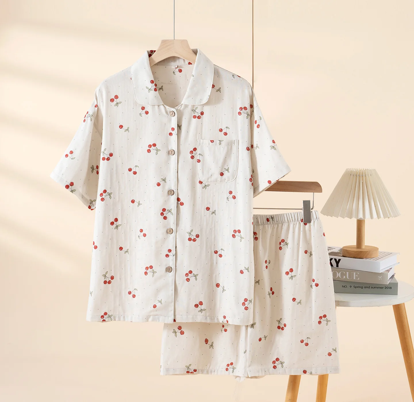 2026 New Summer Couple's Pajama Set 100% Cotton Gauze Cute Men's and Women's Short Sleeve Shorts Two Piece Set Home Clothes
2026 New Summer Couple's Pajama Set 100% Cotton Gauze Cute Men's and Women's Short Sleeve Shorts Two Piece Set Home Clothes