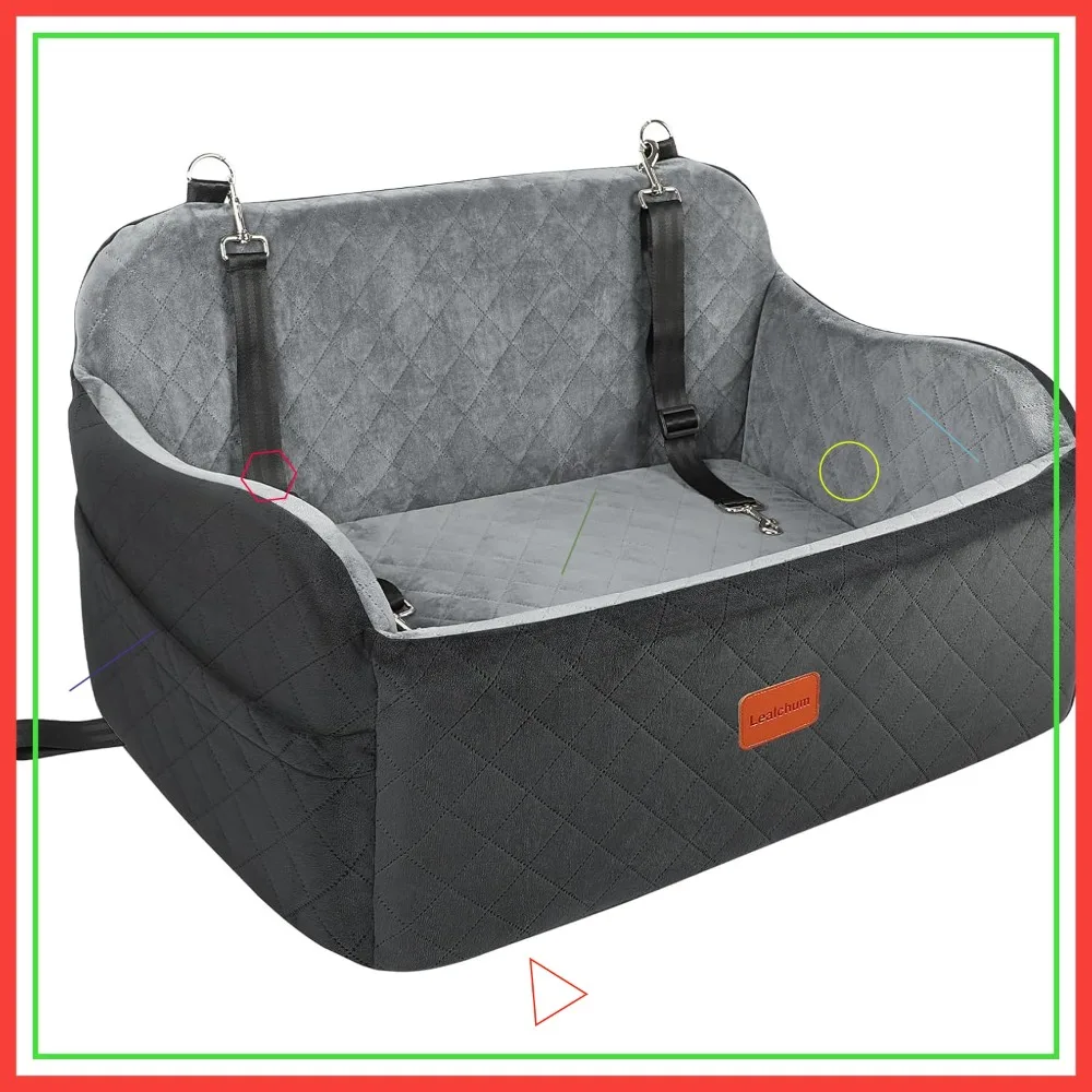 Dog Car Seat for 2 Small Dogs Up to 55lb, Adjustable Leash & Washable, Easy Install with Storage Pockets
Dog Car Seat for 2 Small Dogs Up to 55lb, Adjustable Leash & Washable, Easy Install with Storage Pockets
