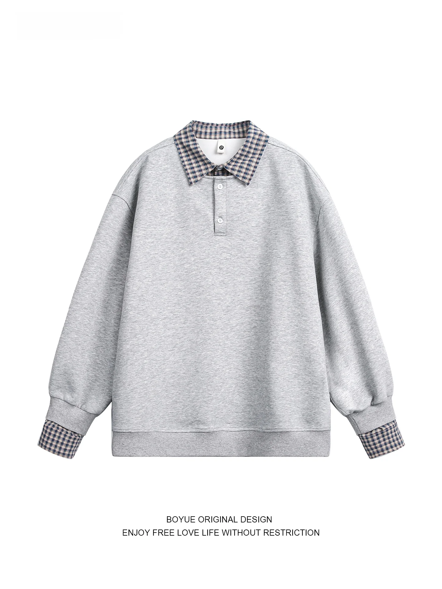 Boyue Retro Japanese id Splicing Fake Two-Piece oulder-Length Sve Casual Youthful Sweatirt for Men And Women
Boyue Retro Japanese id Splicing Fake Two-Piece oulder-Length Sve Casual Youthful Sweatirt for Men And Women