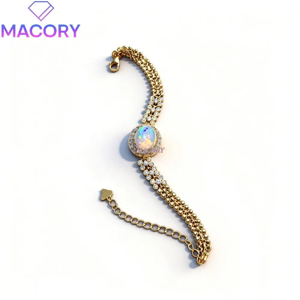 925 sterling silver natural opal women's bracelet exquisite and elegant boutique jewelry suitable as a holiday gift for women
925 sterling silver natural opal women's bracelet exquisite and elegant boutique jewelry suitable as a holiday gift for women