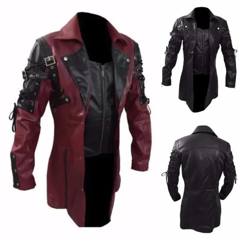 Sn66 vintage men's medieval steampunk Renaissance leather jacket biker motorcycle zipper plus size Victorian cosplay costume2 @
Sn66 vintage men's medieval steampunk Renaissance leather jacket biker motorcycle zipper plus size Victorian cosplay costume2 @