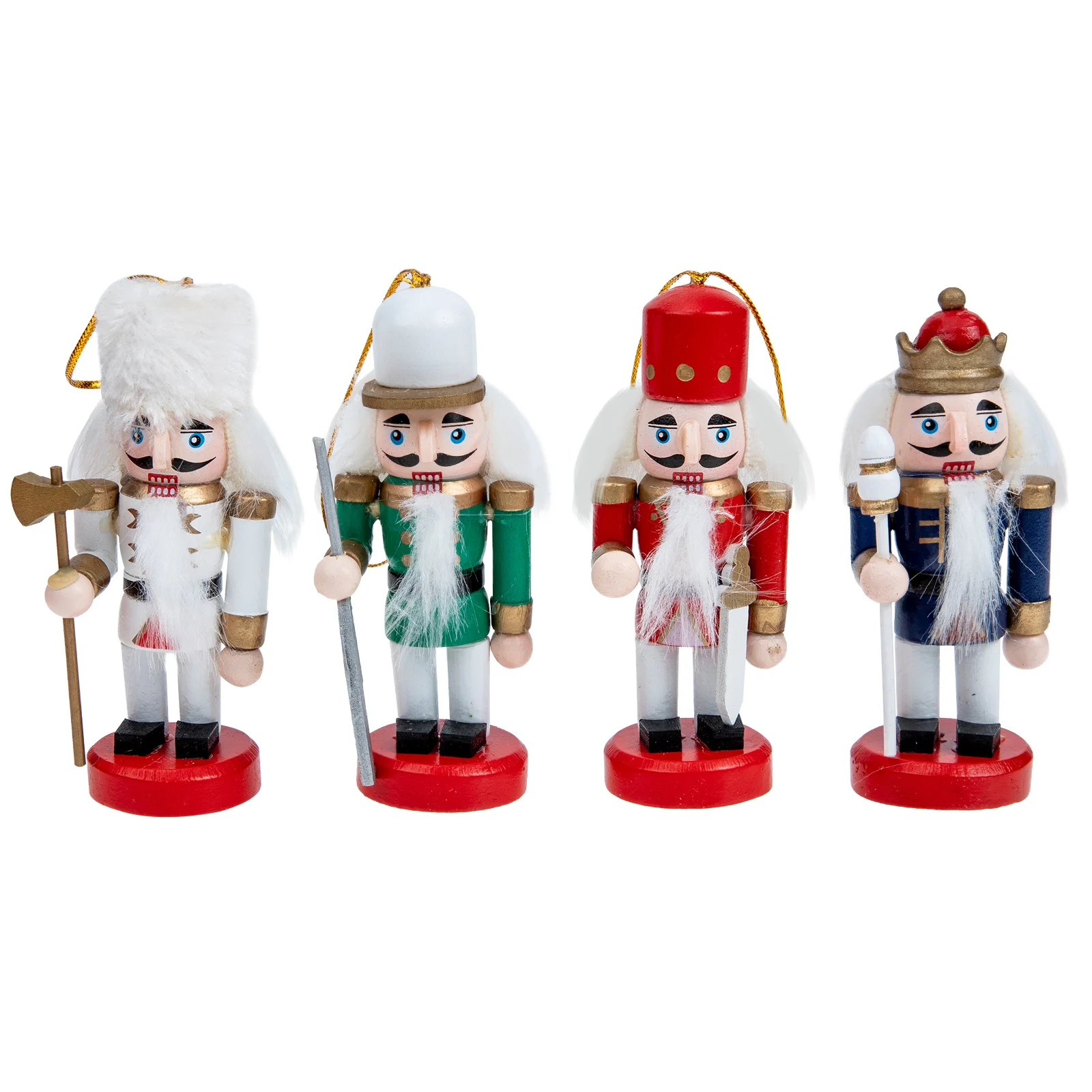 4pcs Nutcracker Ornament Traditional Wooden Hanging Figures Colorful Xmas Decorations Holiday Christmas Tree Accessories
4pcs Nutcracker Ornament Traditional Wooden Hanging Figures Colorful Xmas Decorations Holiday Christmas Tree Accessories