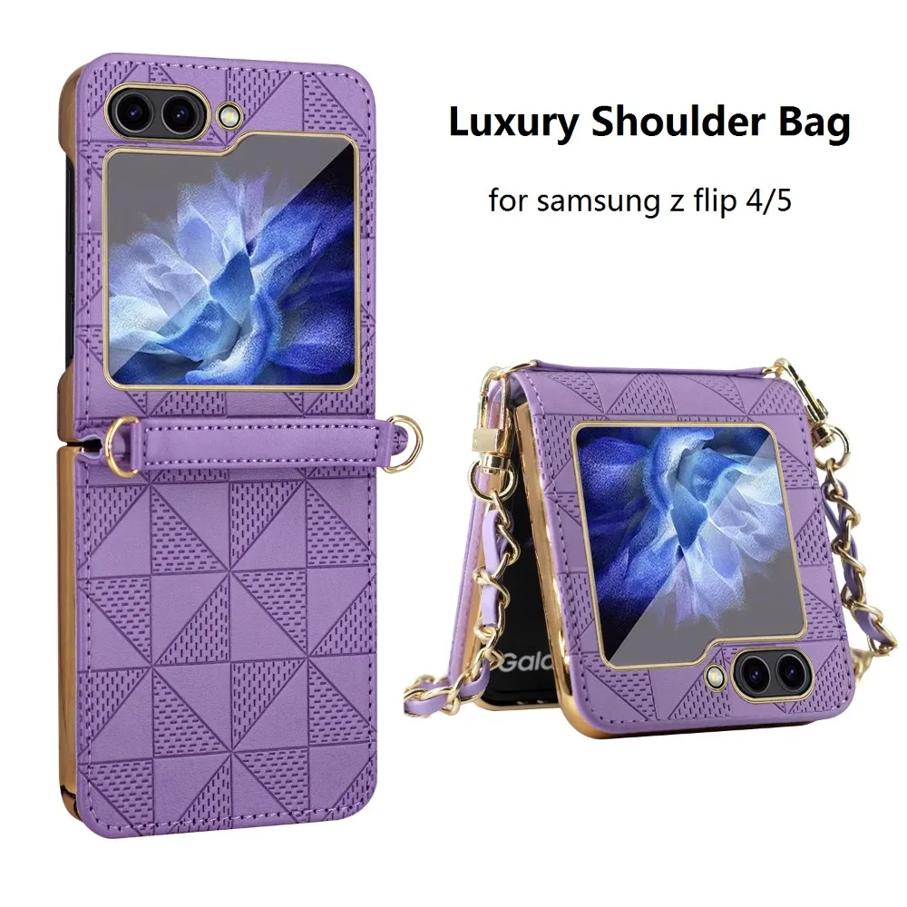 Luxury Shoulder Bag for Samsung Z Flip 4 Case Leather Crossbody Bag Shockproof Cover for Samsung Z Flip 5 Case with Strap
Luxury Shoulder Bag for Samsung Z Flip 4 Case Leather Crossbody Bag Shockproof Cover for Samsung Z Flip 5 Case with Strap