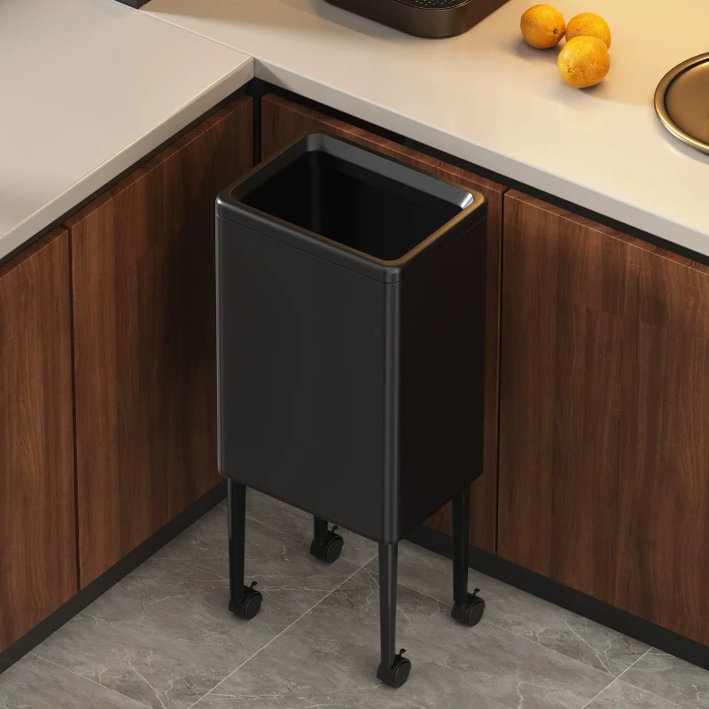 Stainless Steel Kitchen Trash Can Rolling Garbage Bin for Home Large Capacity Waste Container Living Room Tall Foot Waste Bins
Stainless Steel Kitchen Trash Can Rolling Garbage Bin for Home Large Capacity Waste Container Living Room Tall Foot Waste Bins