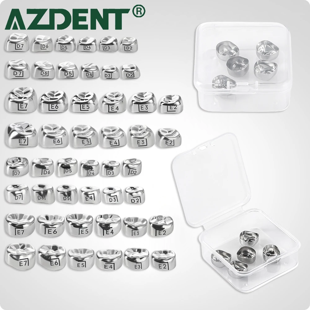 5 Pcs AZDENT Dental Primary Molar Crown Teeth Preformed Stainless Steel Temporary Crowns Kit Kids Pediatric Dentistry Supply
5 Pcs AZDENT Dental Primary Molar Crown Teeth Preformed Stainless Steel Temporary Crowns Kit Kids Pediatric Dentistry Supply