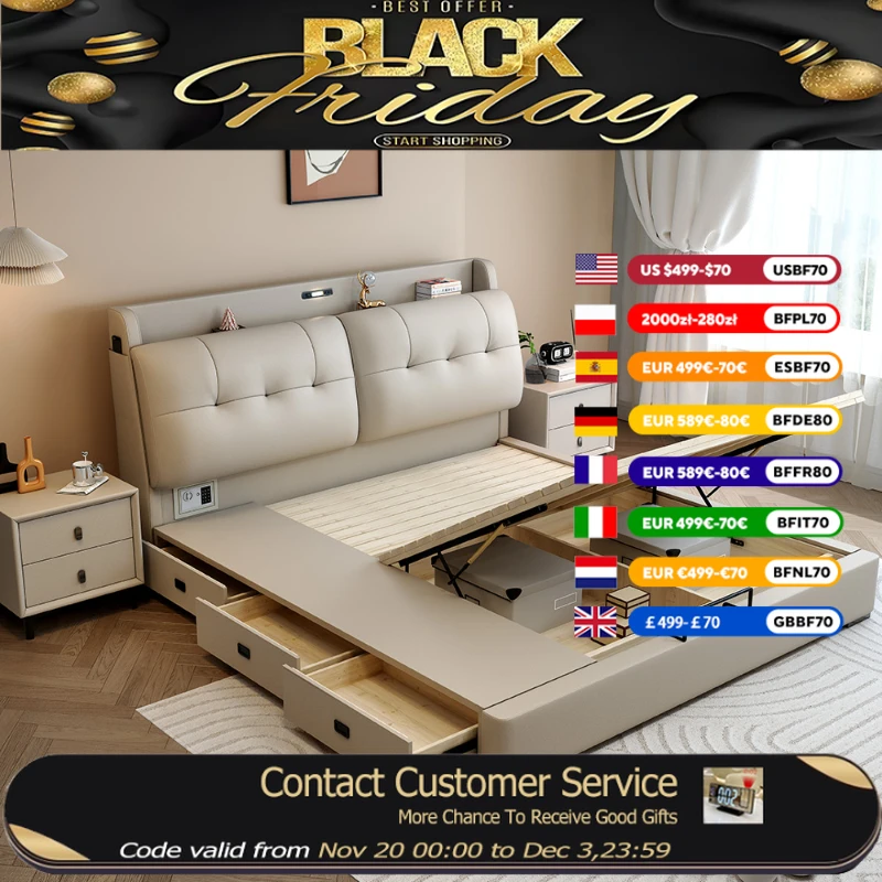 Роскошная кожаная современная двуспальная кровать для хранения вещей для взрослых, дизайн King Size, двуспальная кровать, экономия места, мебель для дома Camas De Dormitorio
Роскошная кожаная современная двуспальная кровать для хранения вещей для взрослых, дизайн King Size, двуспальная кровать, экономия места, мебель для дома Camas De Dormitorio