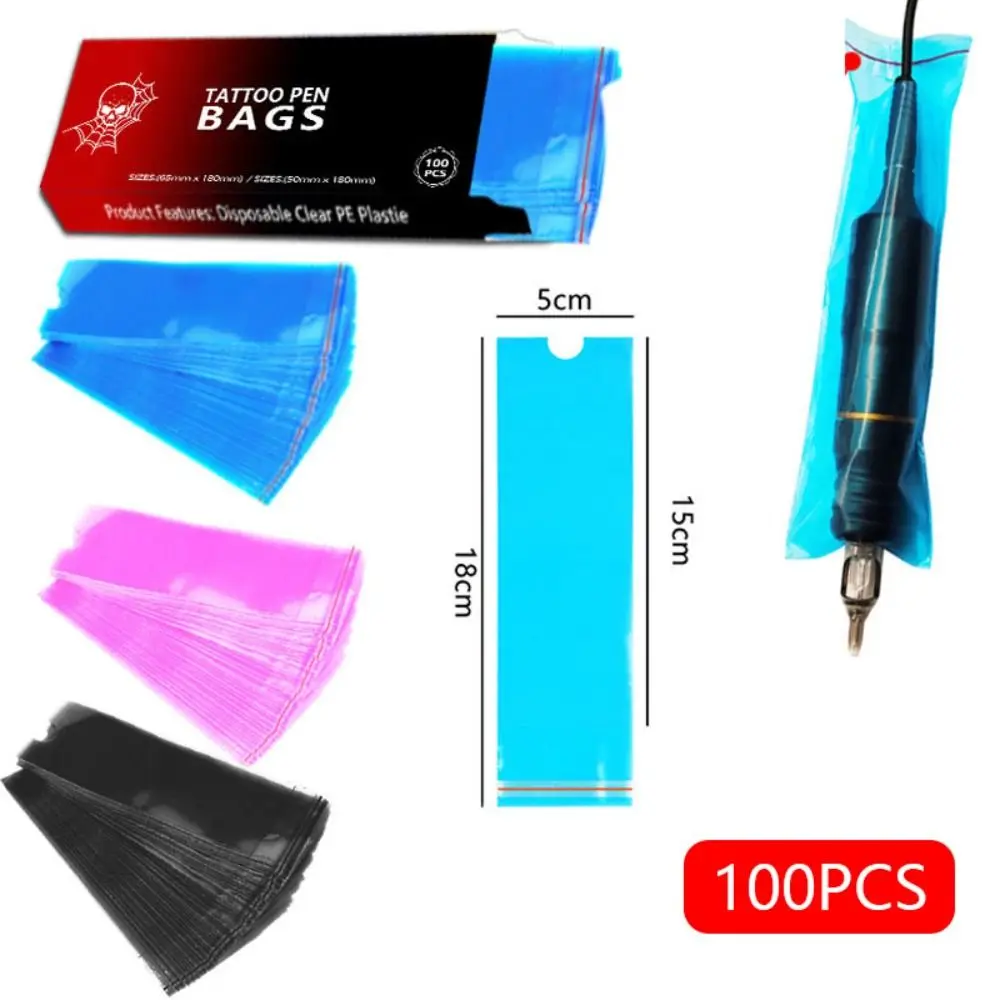 100Pcs Disposable Tattoo Clip Cord Sleeves Covers Bags Plastic Black Tattoo Machine Protection Bags Pink Blue Tattoo Accessories
100Pcs Disposable Tattoo Clip Cord Sleeves Covers Bags Plastic Black Tattoo Machine Protection Bags Pink Blue Tattoo Accessories