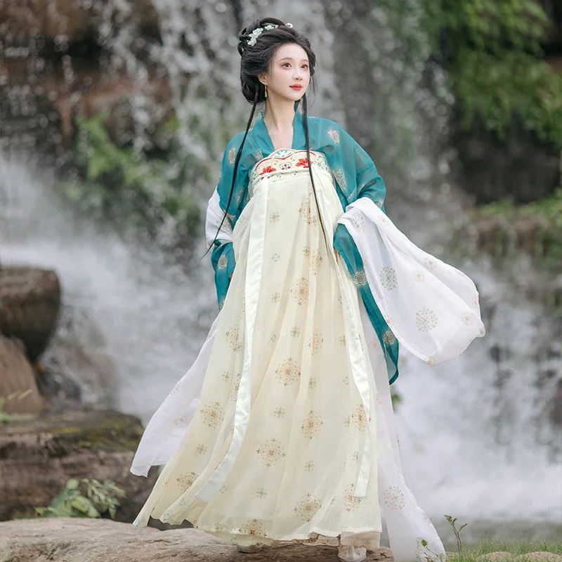 Tang Dynasty Hanfu Women's Chest Length Ru Skirt 2024 New Spring Chinese Clothes Ancient Chinese Costume
Tang Dynasty Hanfu Women's Chest Length Ru Skirt 2024 New Spring Chinese Clothes Ancient Chinese Costume
