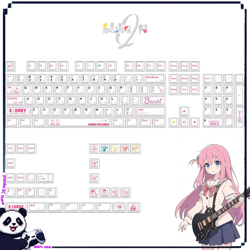 Колпачки для клавиш BOCCHI THE ROCK, механическая клавиатура из ПБТ, аксессуары по индивидуальному заказу Gotoh Hitori Ijichi Nijika Yamada Ryo Kita Ikuyo, 136-клавишные
Колпачки для клавиш BOCCHI THE ROCK, механическая клавиатура из ПБТ, аксессуары по индивидуальному заказу Gotoh Hitori Ijichi Nijika Yamada Ryo Kita Ikuyo, 136-клавишные