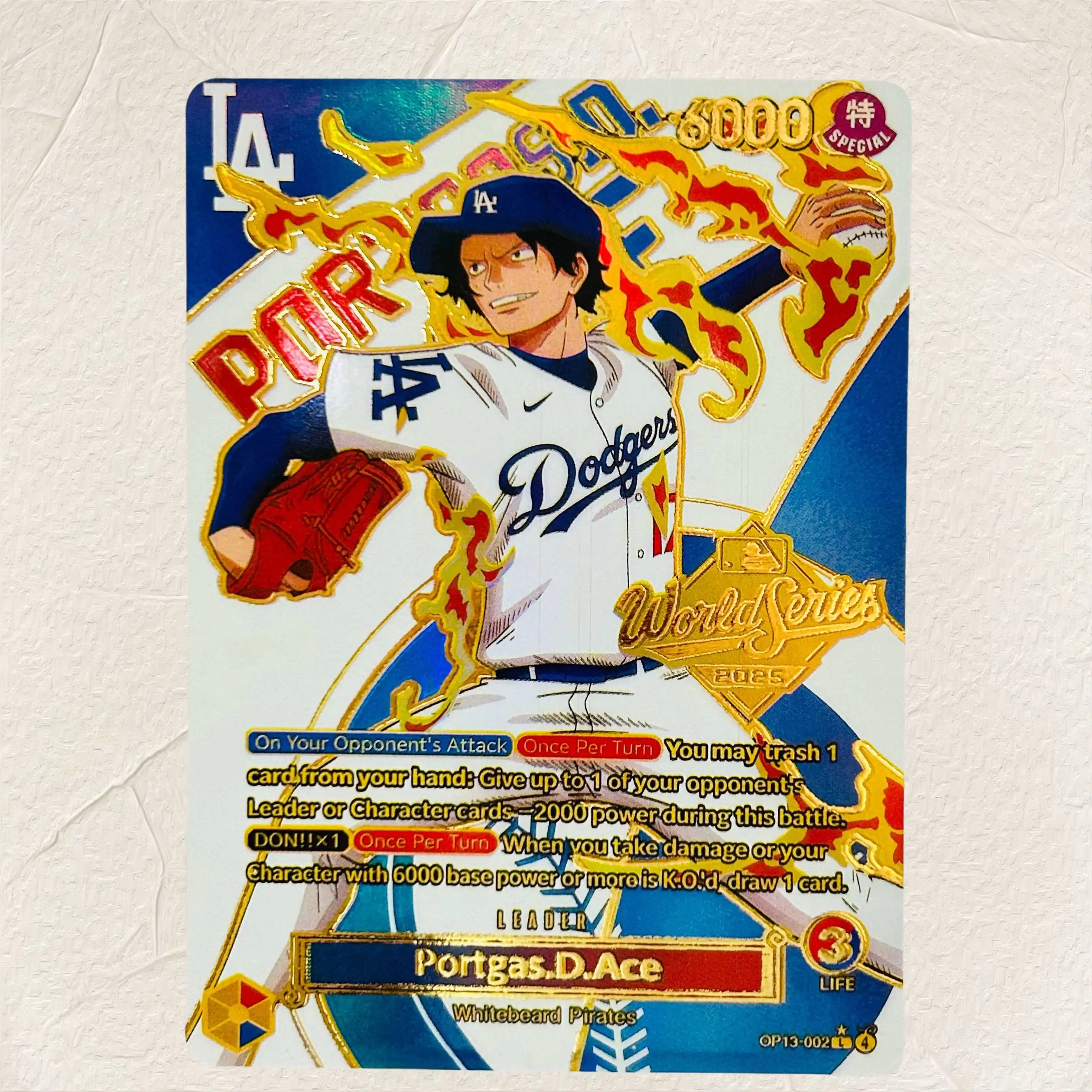 DIY One Piece Portgas D. Ace OP13-002 Holographic Texture Cards English Version Perfect Condition Classic Anime Collectible TCG
DIY One Piece Portgas D. Ace OP13-002 Holographic Texture Cards English Version Perfect Condition Classic Anime Collectible TCG