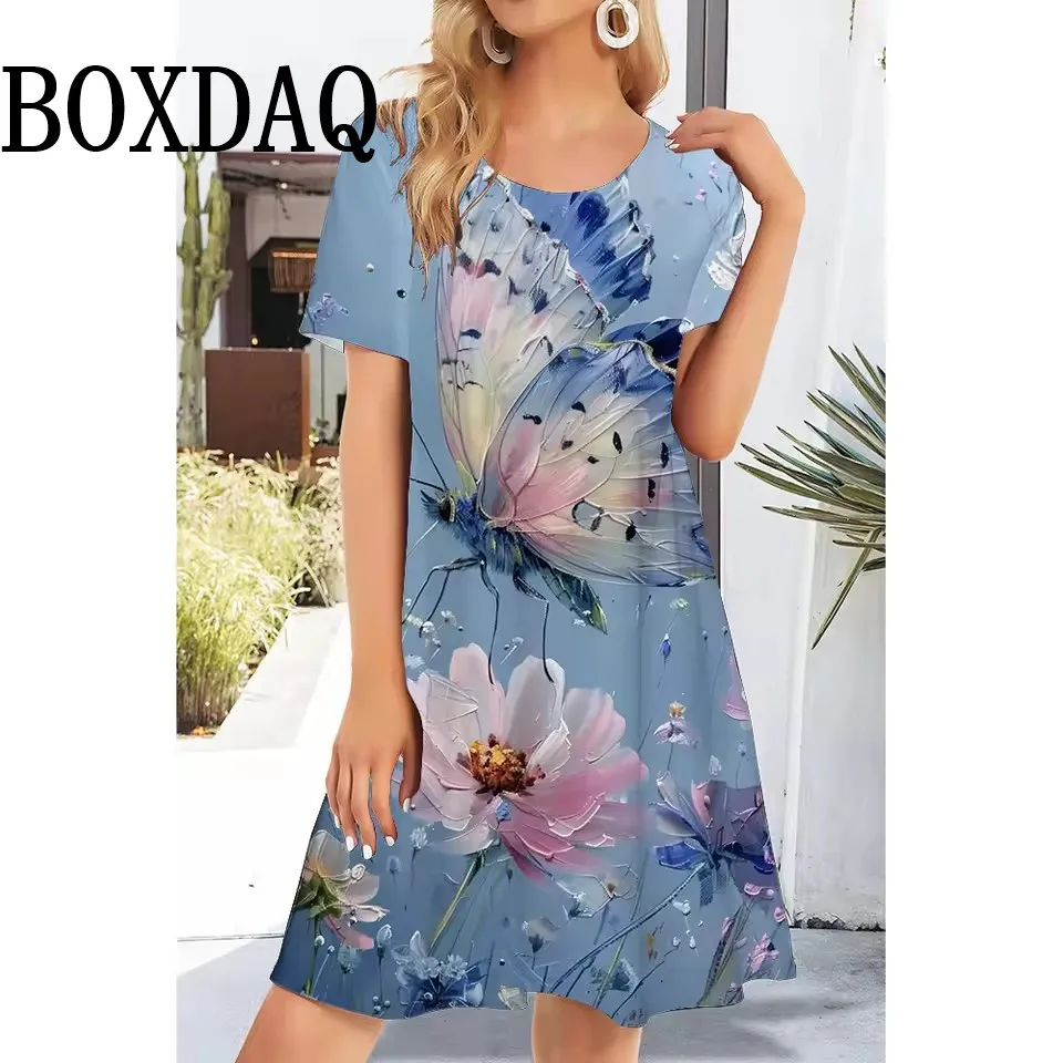 Flower Floral 3D Print Dress Women O-Neck Short Sleeve A-Line Dresses Streetwear Fashion Casual Bufferfly Pattern Loose Clothing
Flower Floral 3D Print Dress Women O-Neck Short Sleeve A-Line Dresses Streetwear Fashion Casual Bufferfly Pattern Loose Clothing