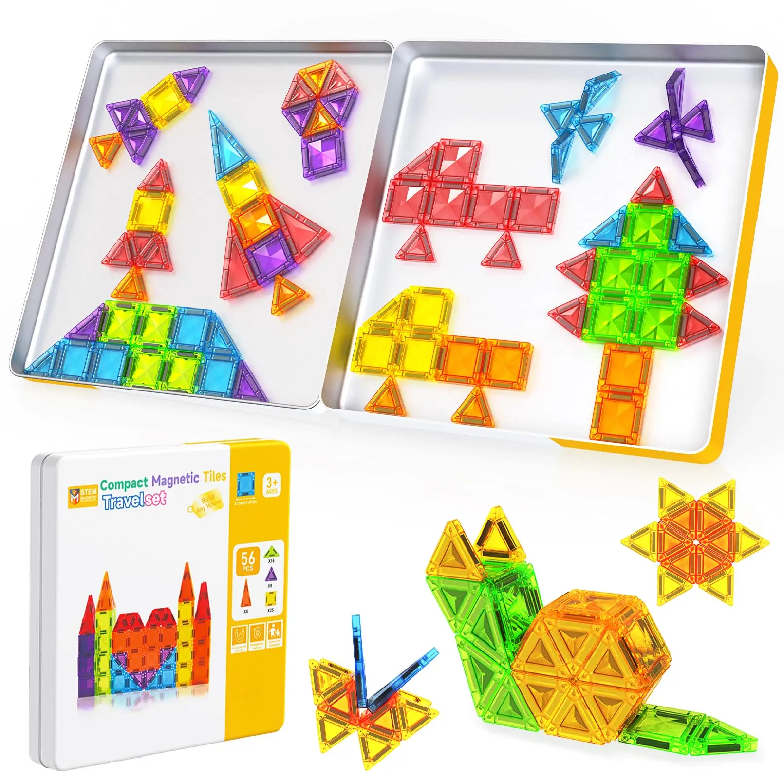 Mini Magnetic Tiles Portable Pocket Magnet Building Blocks STEM Educational Toy For Kids Ages 2-9 Boys Girls Travel Gift
Mini Magnetic Tiles Portable Pocket Magnet Building Blocks STEM Educational Toy For Kids Ages 2-9 Boys Girls Travel Gift