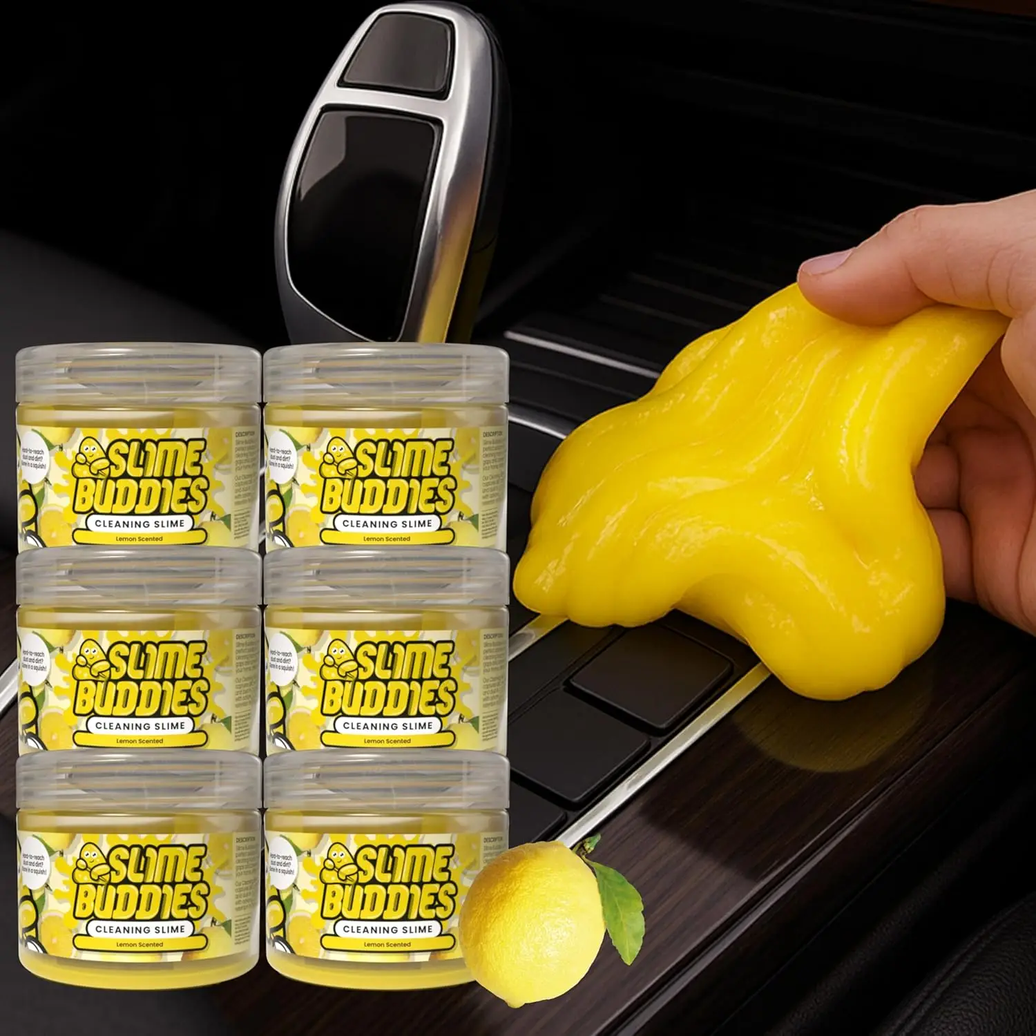 Reusable Car Cleaning Gel Putty, Lemon Scented Interior Detailing Tool for Cup Holder Air Vent Keyboard Dust Remover
Reusable Car Cleaning Gel Putty, Lemon Scented Interior Detailing Tool for Cup Holder Air Vent Keyboard Dust Remover