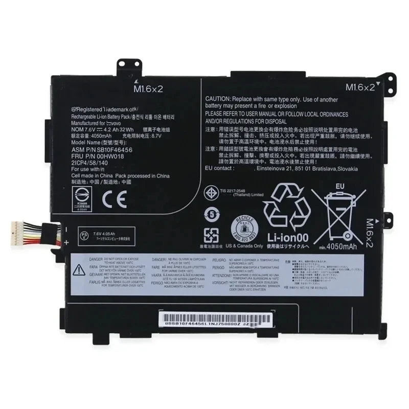 00HW016 00HW017 00HW018 00HW019 SB10F46454 SB10F46455 SB10F46456 SB10F46457 Battery For Lenovo ThinkPad 10 2nd Gen 20E3 20E4
00HW016 00HW017 00HW018 00HW019 SB10F46454 SB10F46455 SB10F46456 SB10F46457 Battery For Lenovo ThinkPad 10 2nd Gen 20E3 20E4