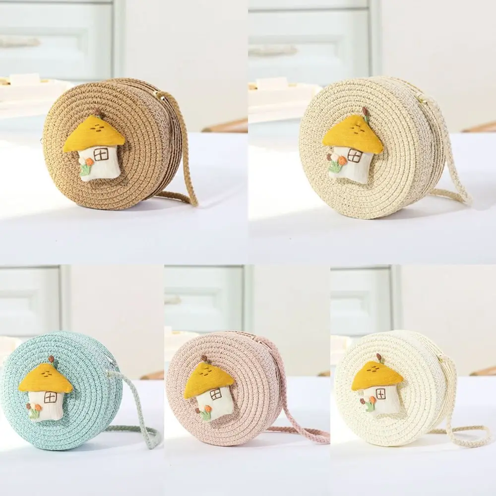 Fashion Round Straw Shoulder Bags Lightweight Portable Coin Purse Woven Messenger Bag for Children
Fashion Round Straw Shoulder Bags Lightweight Portable Coin Purse Woven Messenger Bag for Children